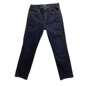 LRL Lauren Jeans Ralph Lauren Womens Classic Straight Jeans size 12 dark wash